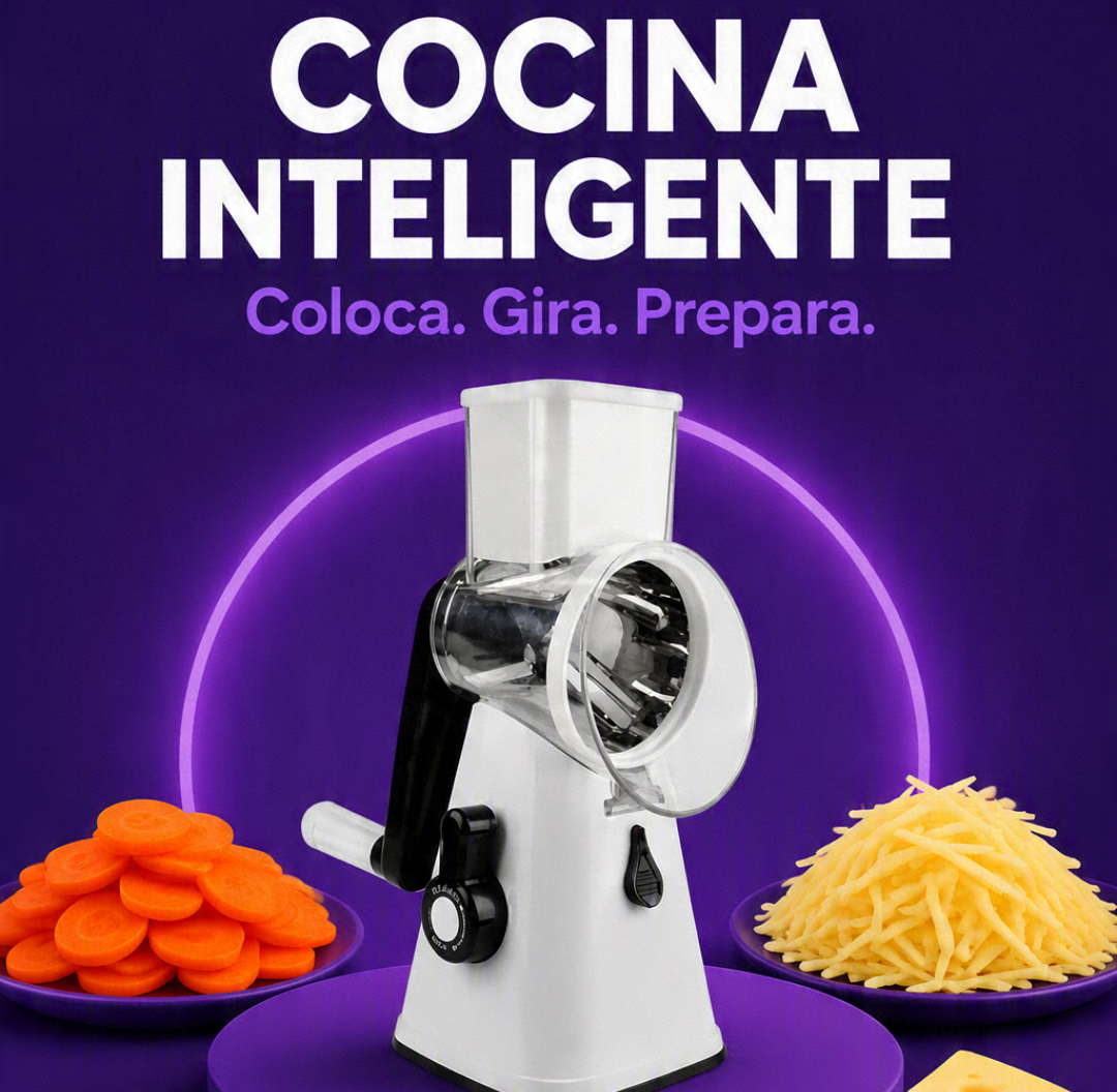Culinara™ con tres cuchillas intercambiables para cortar, rallar y triturar