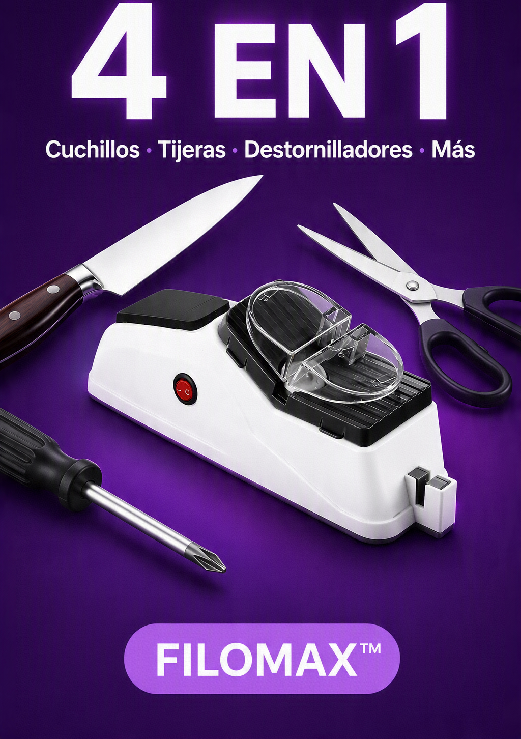 Filomax™ afilador multifunción 4 en 1 para diferentes tipos de afilado