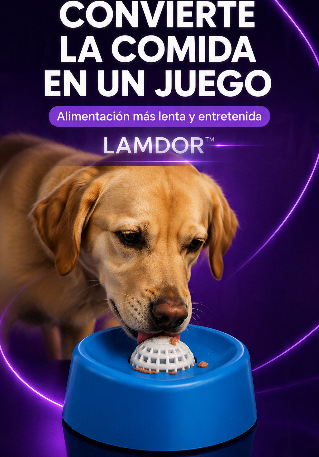 Lamdor™ comedero interactivo con bola rodante para mascotas