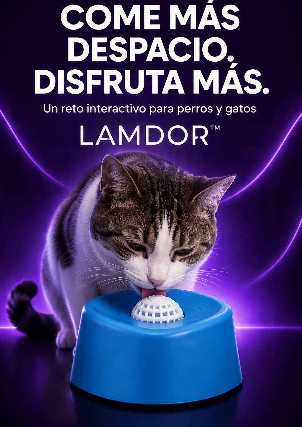 Lamdor™ cuenco interactivo para hacer más entretenida la alimentación de las mascotas