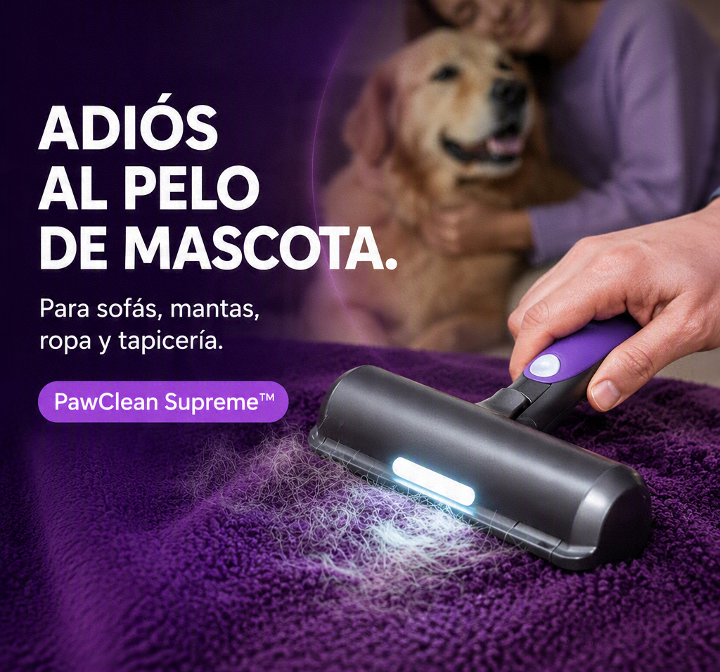 PawClean Supreme™ para eliminar pelos de mascotas de diferentes superficies