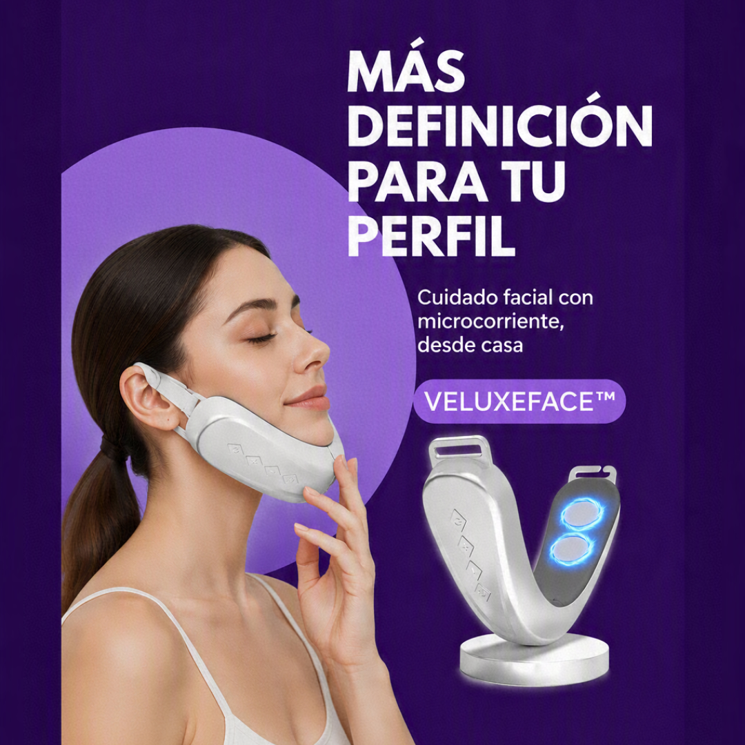 VeluxeFace™ para complementar la rutina de cuidado del contorno facial