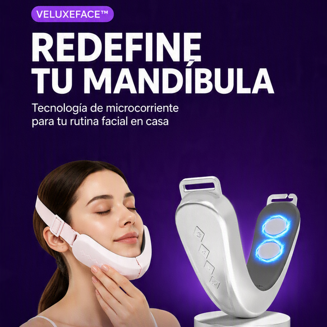 VeluxeFace™ dispositivo para el cuidado del contorno facial y la zona de la papada