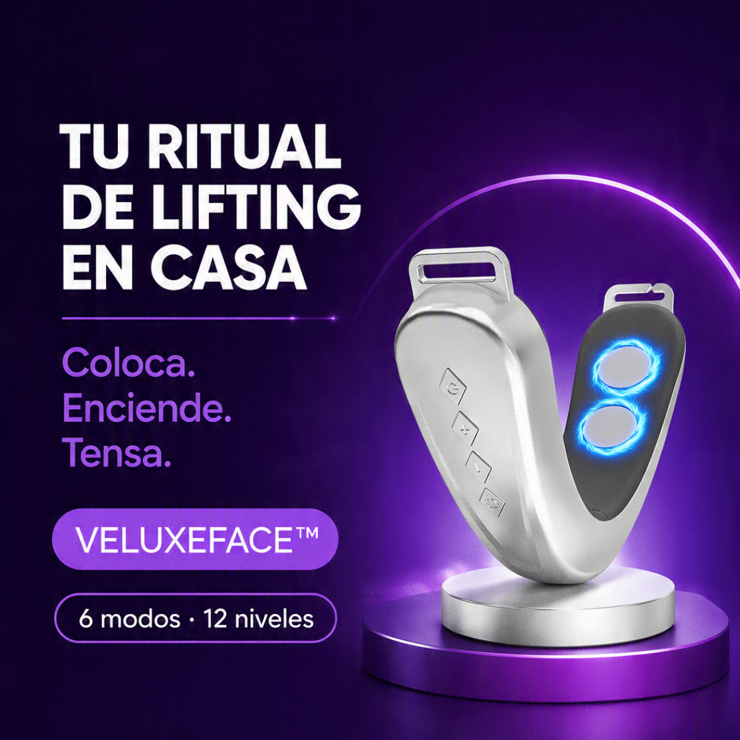VeluxeFace™ reductor de papada con diseño ergonómico adaptable al rostro